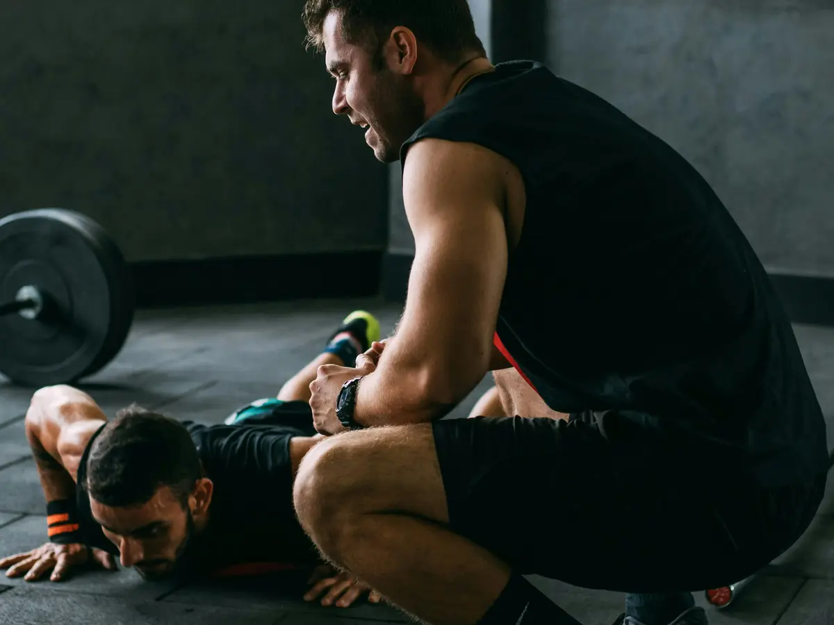 person motivating someone